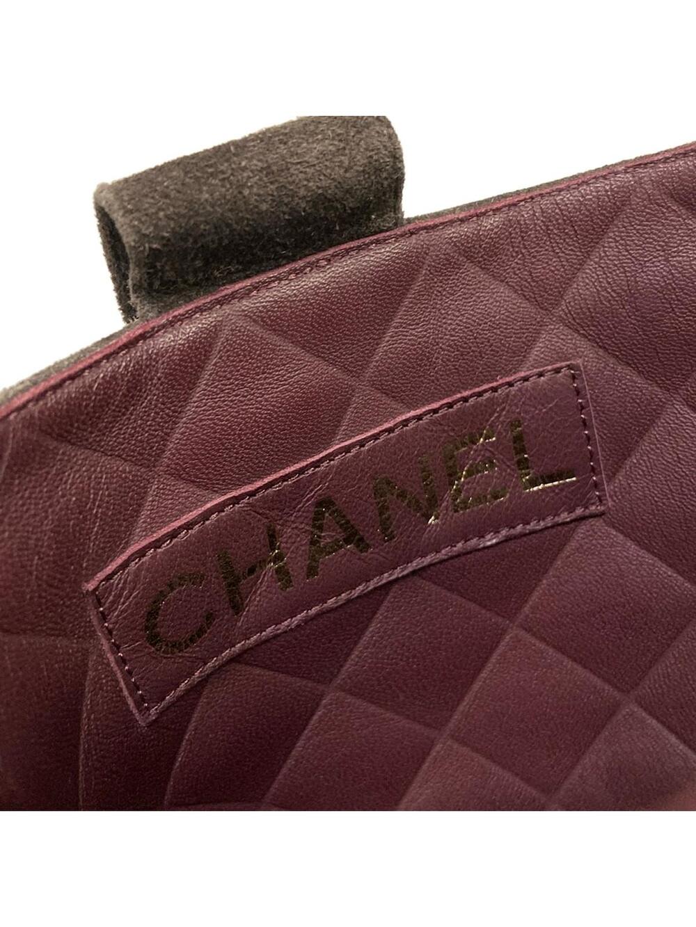 Chanel Dark Brown Black Suede Women's #339839C10B - Picture 11 of 12
